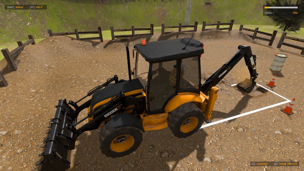 DiggerSim – Excavator Simulator excavator gameplay screenshot